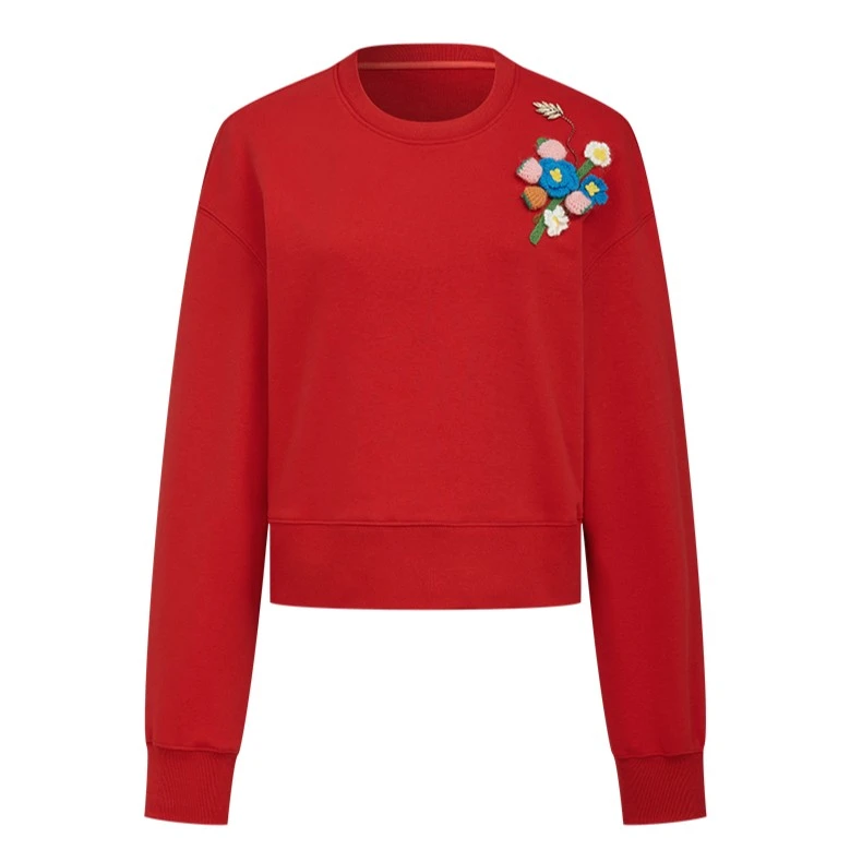 【小熊专属】M317306639曼德诗棉质卫衣秋季新款圆领长袖宽松上衣女