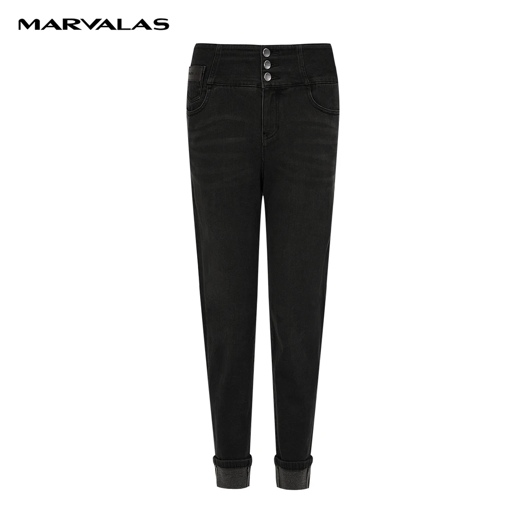 【辛小北】M103302659女牛仔裤修身直筒小脚裤