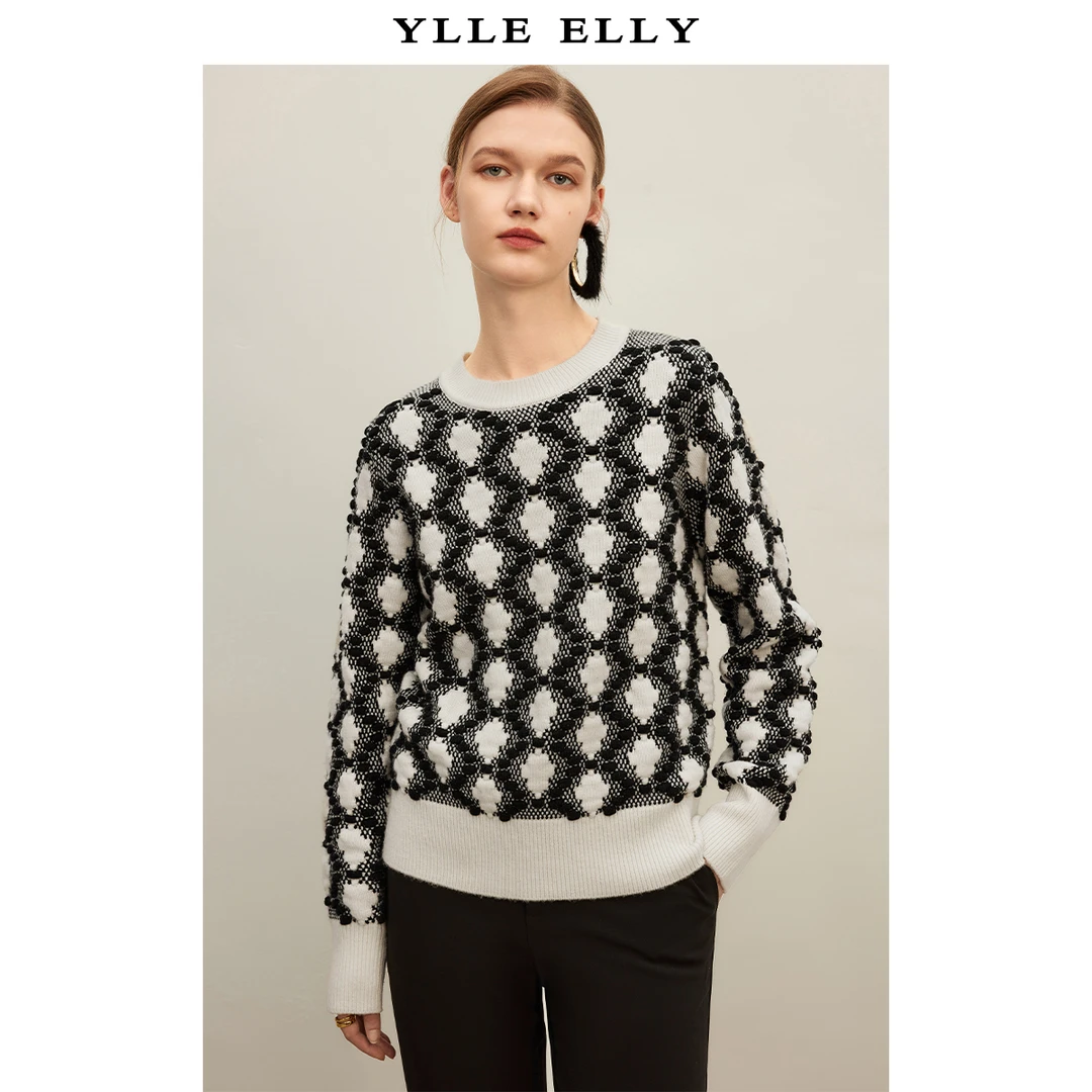 【诗语专属】百搭圆领针织衫夏季波点时尚短袖套头衫T恤Y733302795