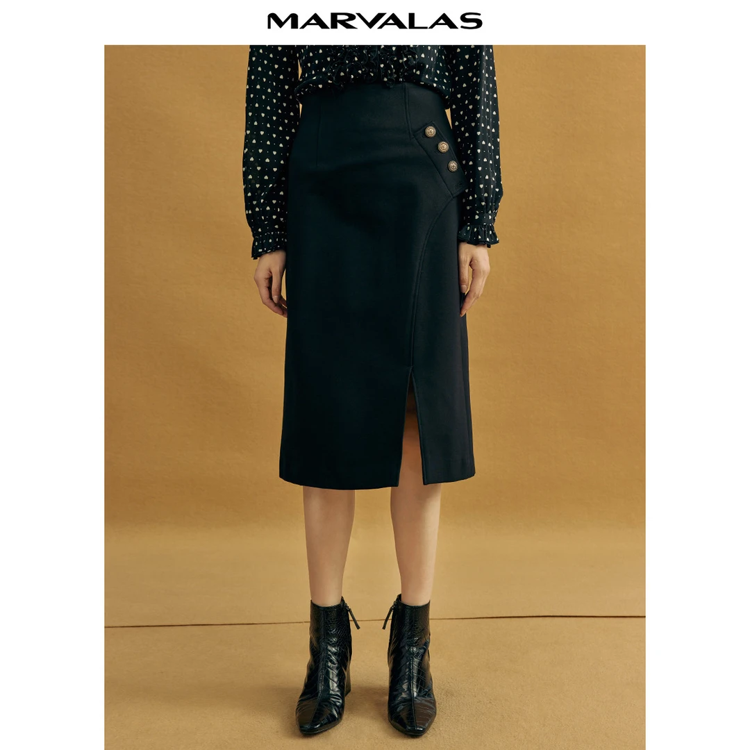 【诗语专属】女装半身裙女春西装包臀裙侧开叉职业半裙早春特卖