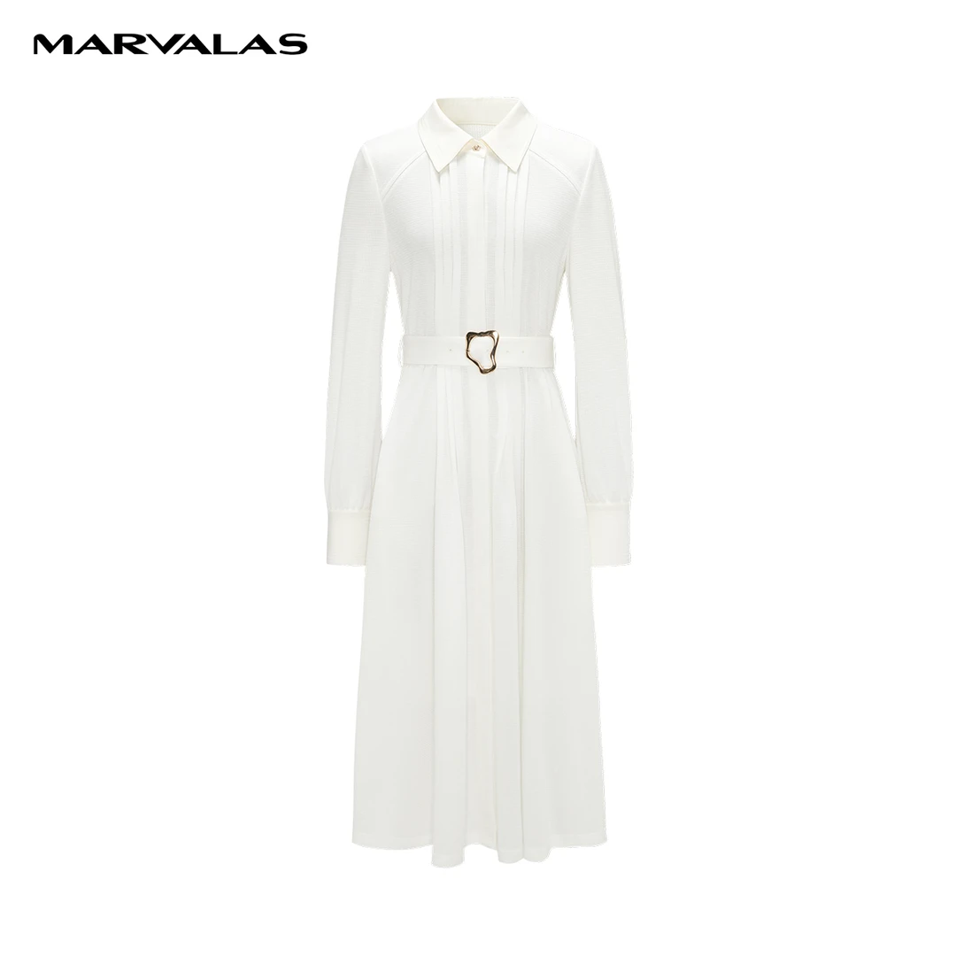 【籽言专属】M534306477曼德诗莱赛尔绵羊毛混纺连衣裙冬长裙