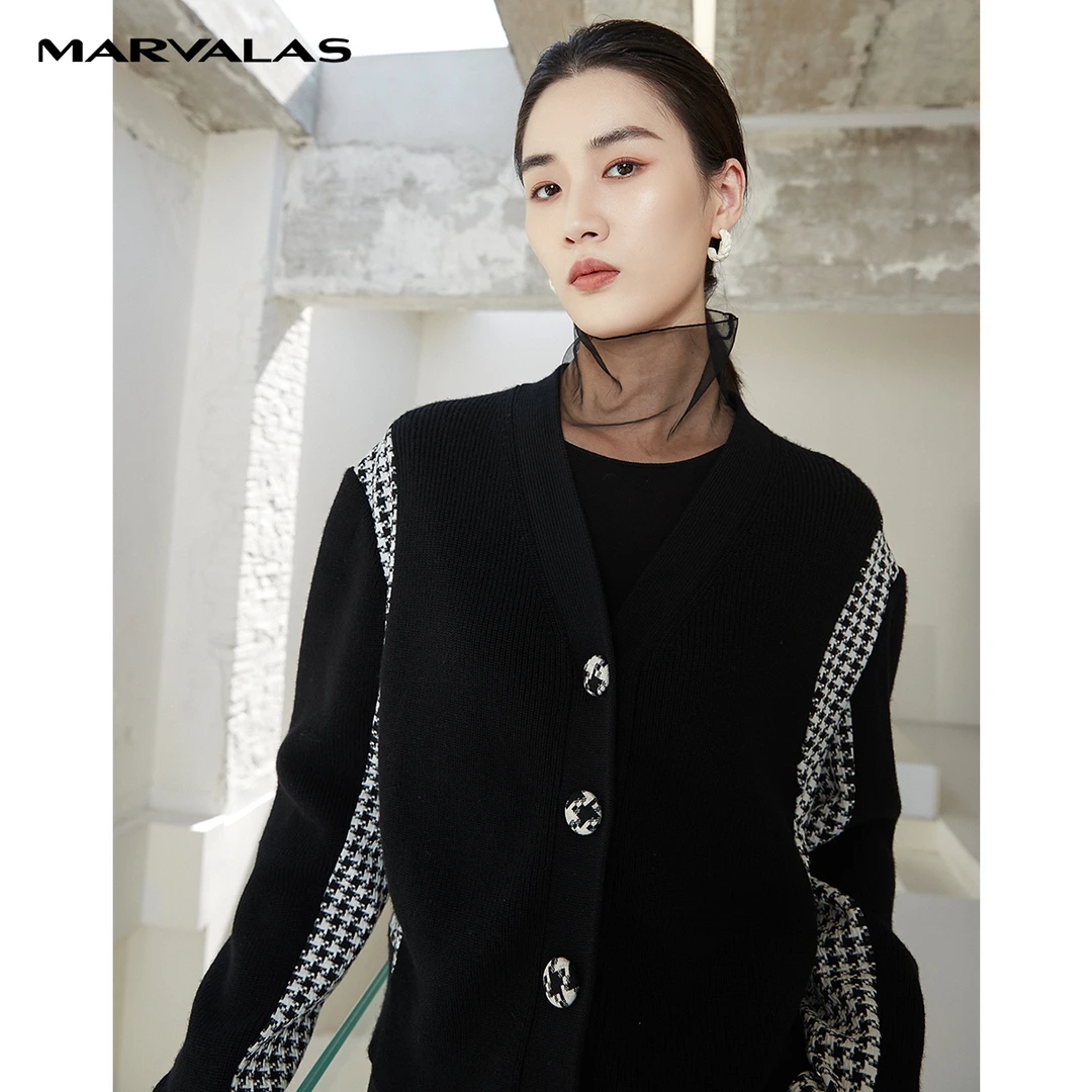 【婷婷专属】M731302669曼德诗毛衣开衫软糯针织外套冬