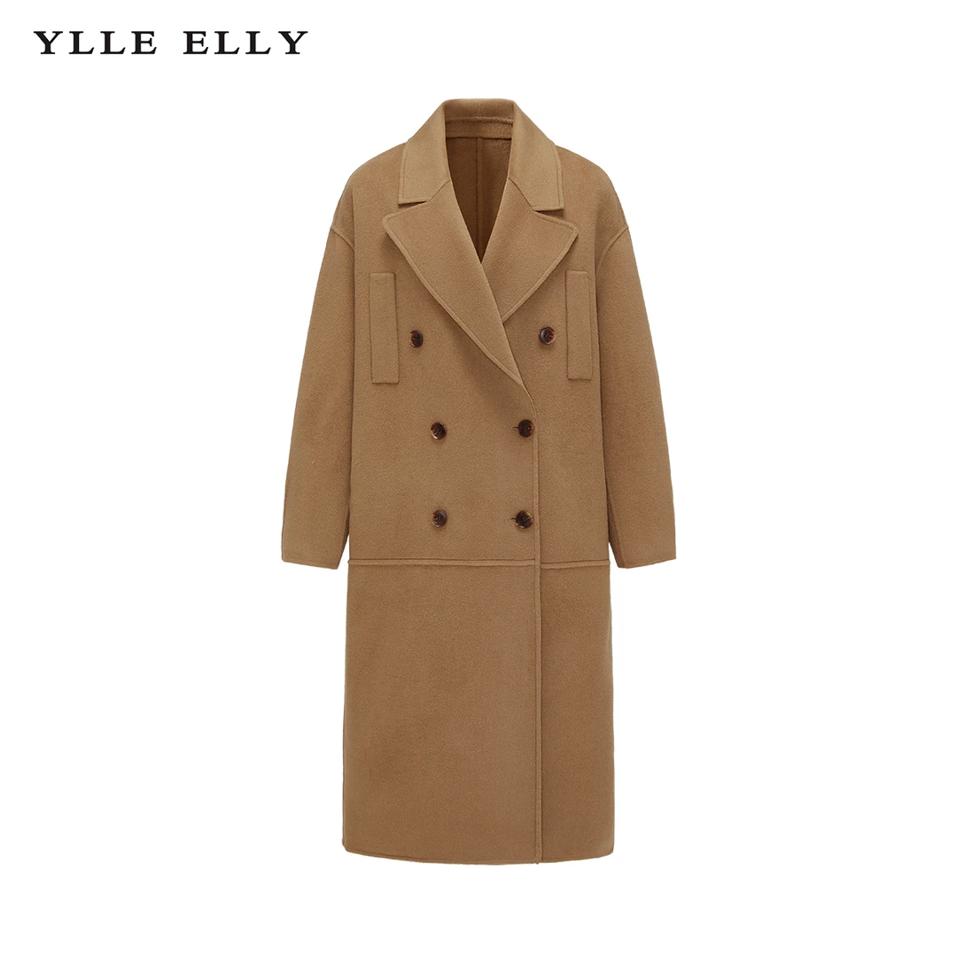 【诗语专属】毛呢大衣双排扣秋冬Y426307018