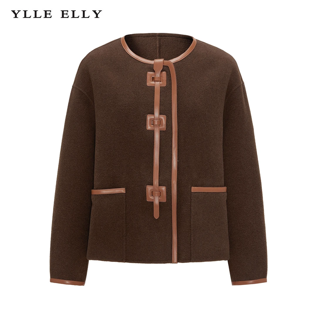 【诗语专属】复古短款外套女高级感刺绣长袖百搭外套Y421307012