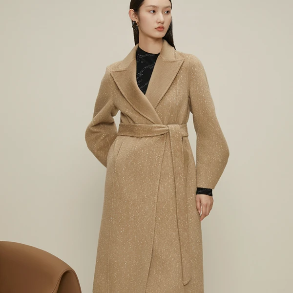 【籽言专属】曼德诗毛呢外套冬季双面呢大衣M431835