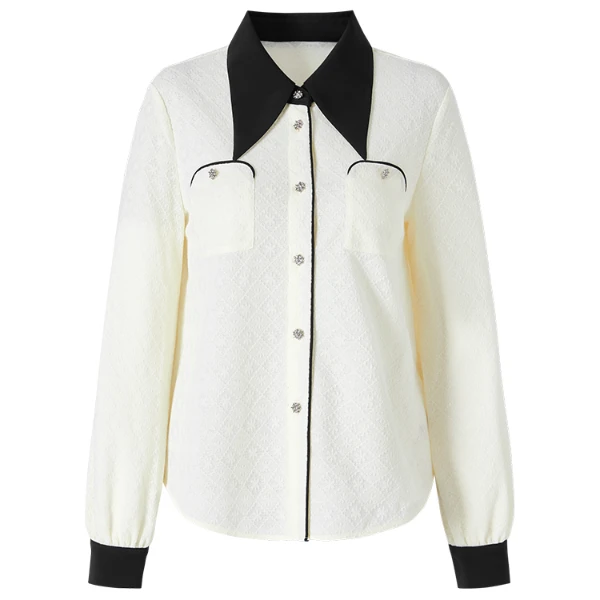【籽言专属】24新款衬衫洋气时尚设计感长袖轻奢薄款衬衣Y311306471
