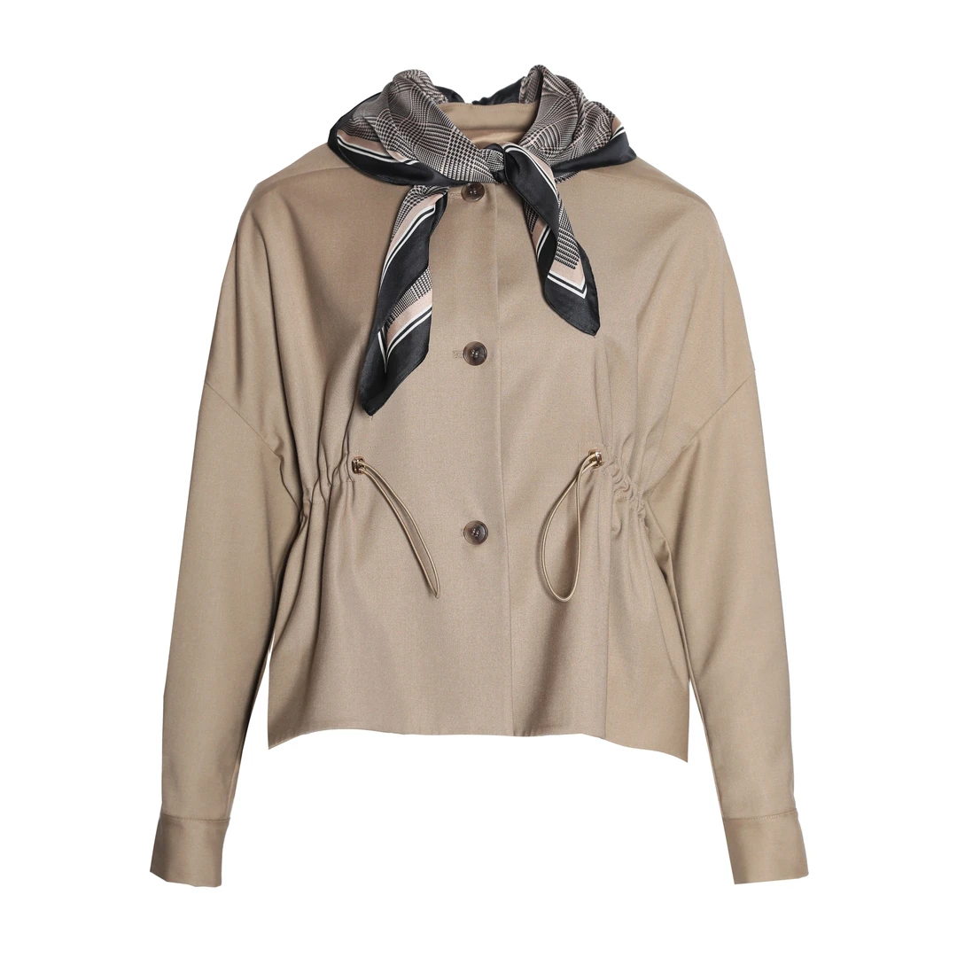 【羊羊专属】上衣外套气质丝巾韩版收腰百搭休闲短外套M431921