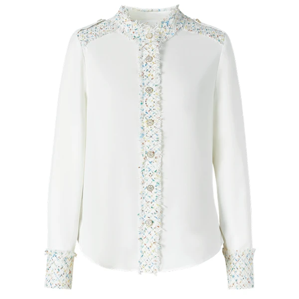 【陈大可】24年新款衬衫女设计感长袖经典薄款衬衣Y311306270