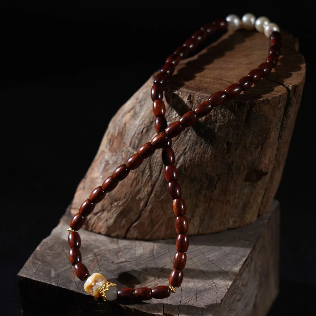 【真定山房】小叶紫檀，珍珠醒狮