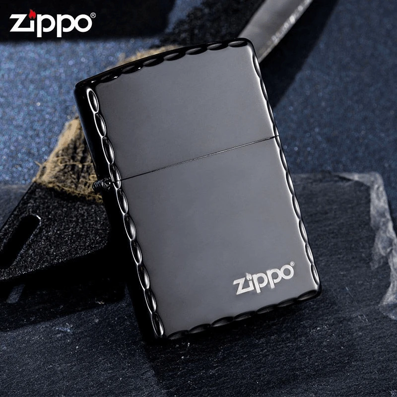 ZIPPO打火机DIY黑冰侧面咬边精雕正品防风打火机男士礼物DY9809ZB