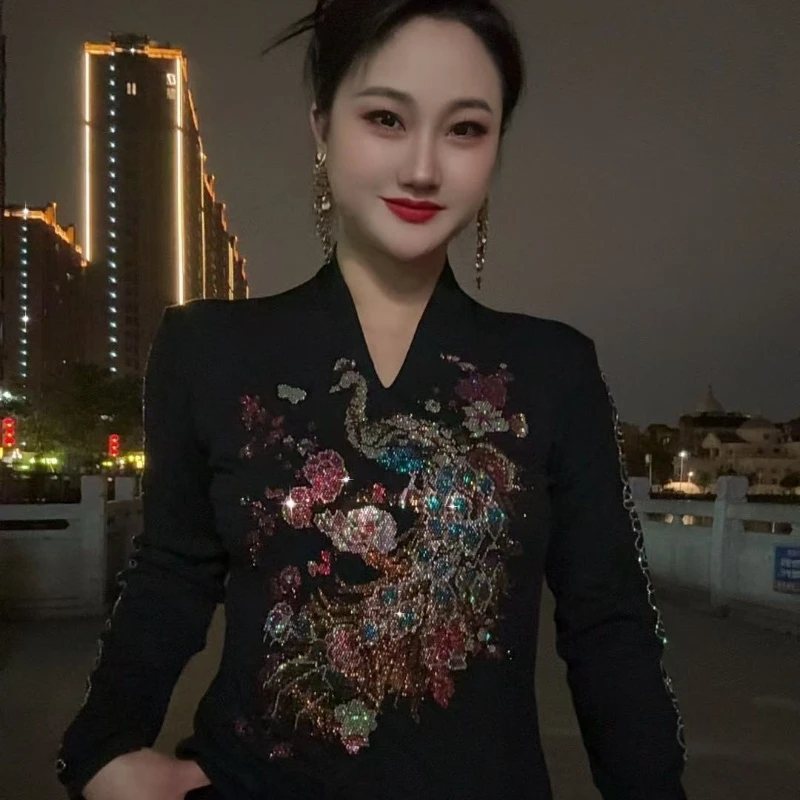 【七彩凤凰加绒】秋冬爆款保暖舒适修身打底衫显瘦百搭轻奢时尚