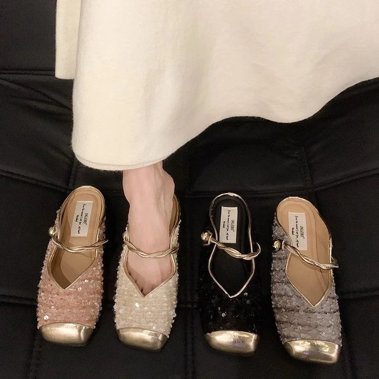 网红爆款半拖鞋底超软