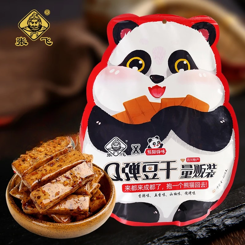 张飞Q弹豆干熊猫包装四川成都特产豆腐干零食独立小包装休闲食品