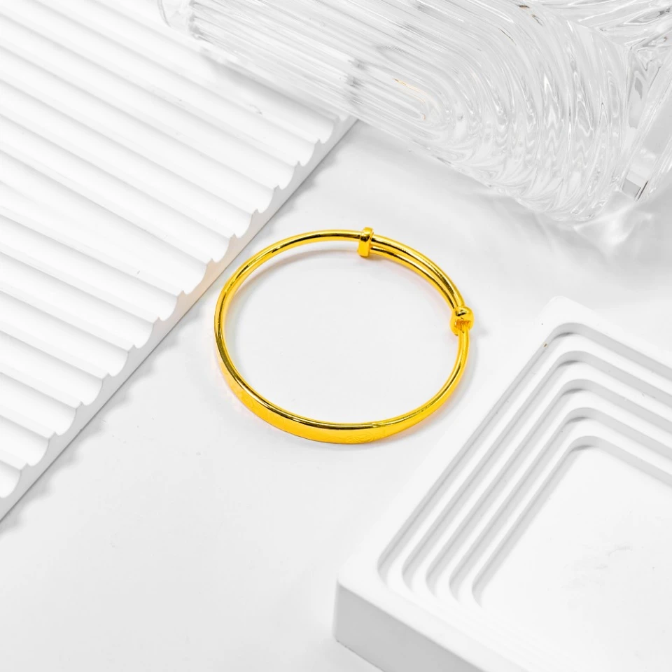 足银手镯 气质轻奢百搭 吉言推拉手镯 精美素款可调节