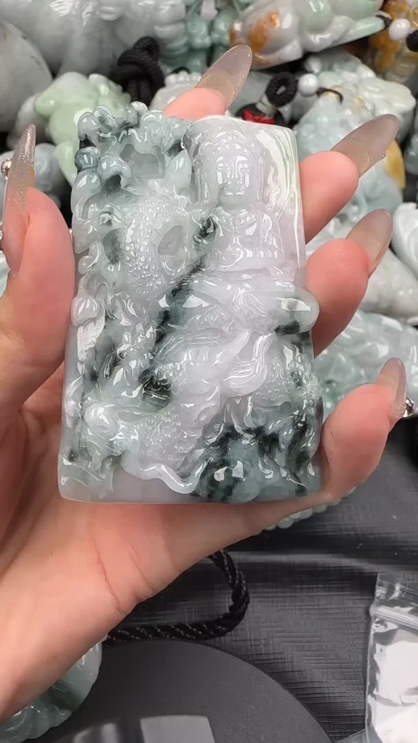 【闪购商品】翡翠挂件未镶嵌玉龙观音