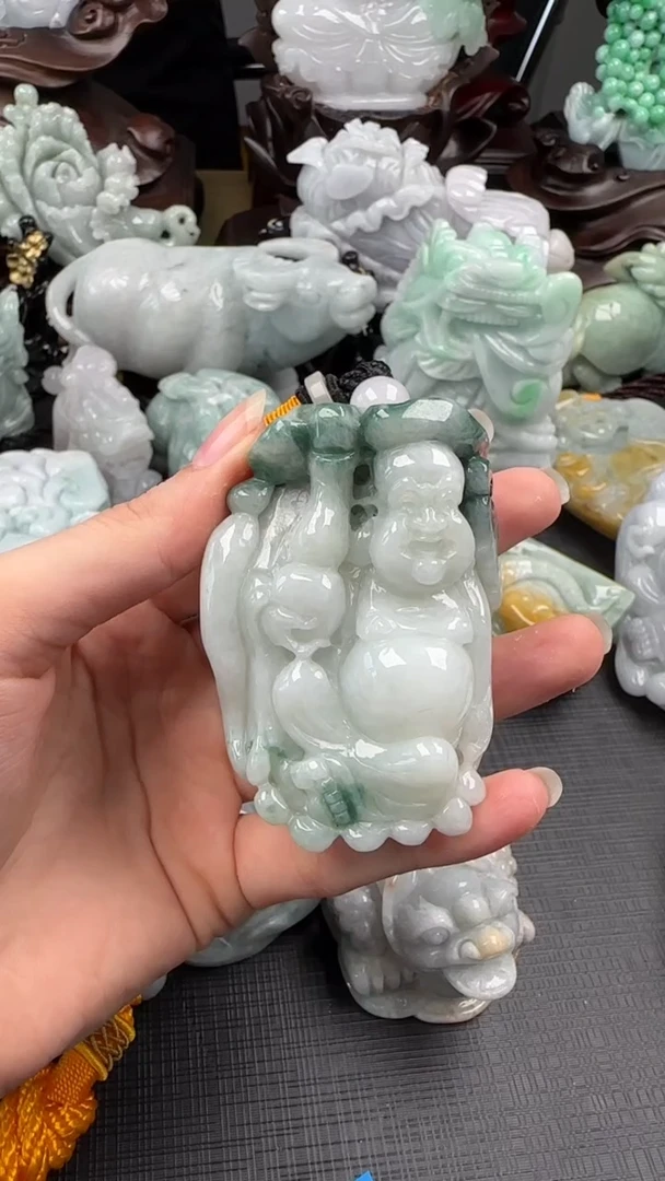 【闪购商品】翡翠挂件未镶嵌大肚佛