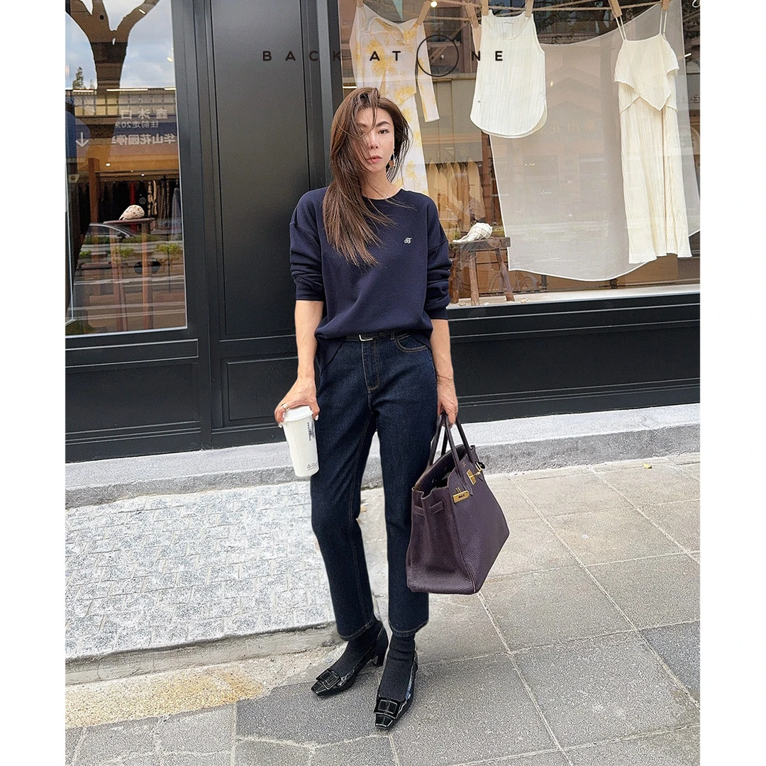 BackAtOne   "甄品奢蓝"时尚休闲百搭直筒牛仔裤 BEF-2DI057C-K