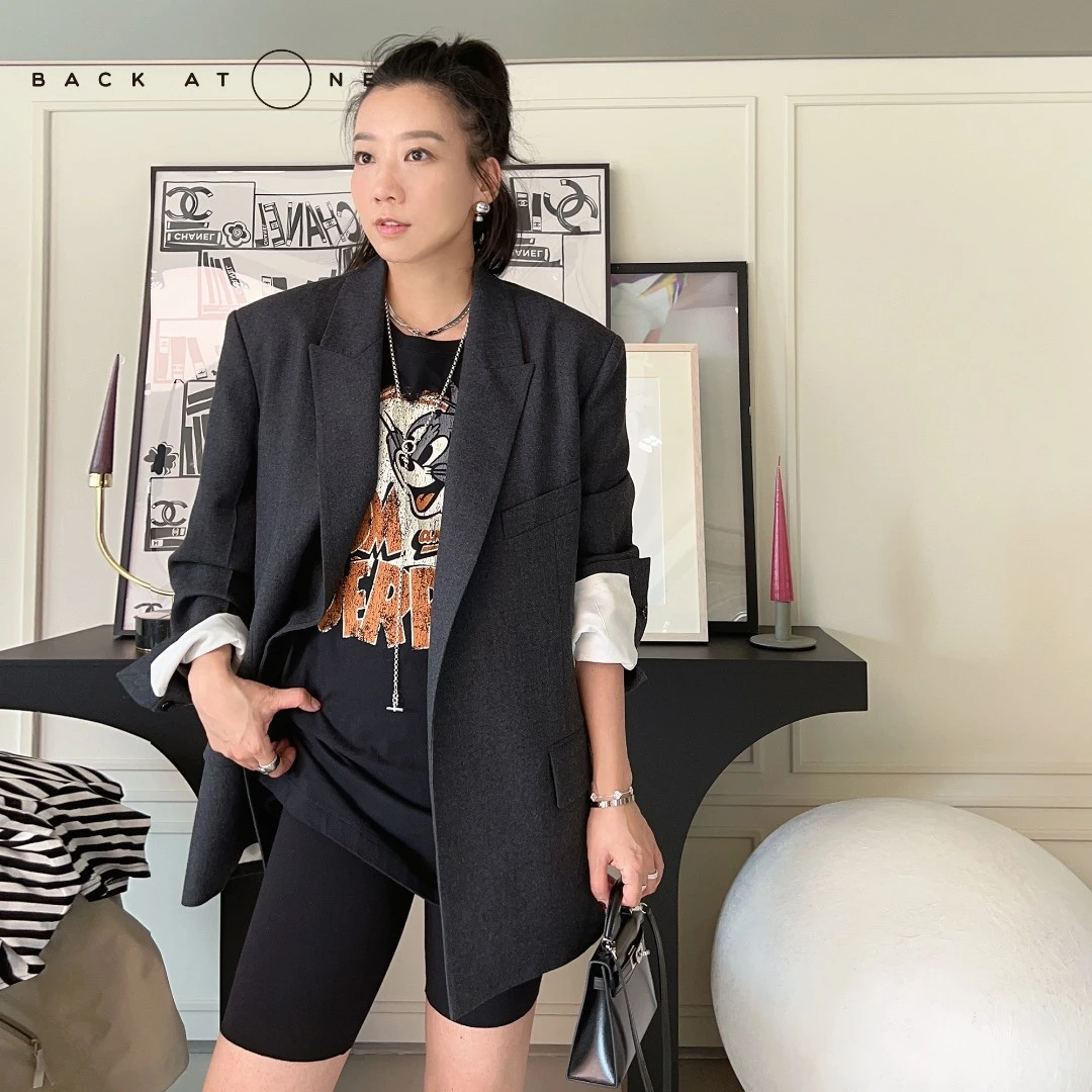 BackAtOne “自由在风里”黑色弹力无感透气打底骑行裤 B3SS-B128-C