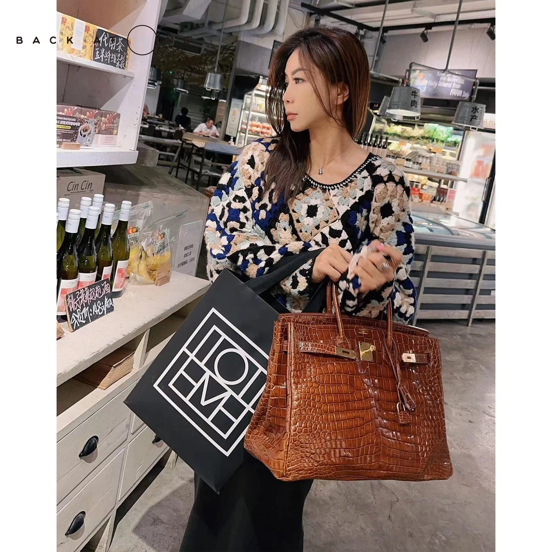 BackAtOne  “北域花开”彩色羊绒手工钩织菱格针织衫  B3SS-B255-K