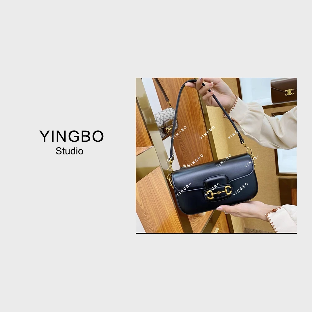 【英柏甄选】J-6215-黑色 然与纯小众设计斜跨女包