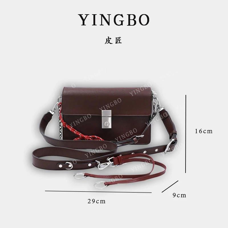 【英柏甄选】BF-66203-中古咖啡 然与纯小众设计感时尚单肩百搭女包