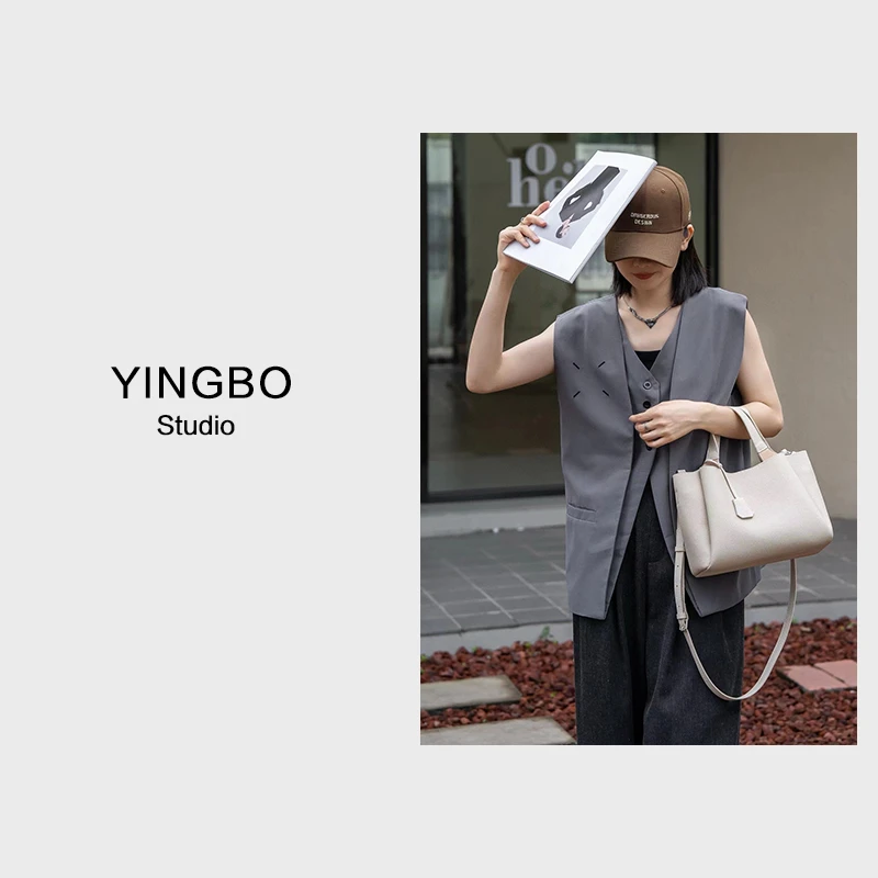 【高端头层系列】XKY-3205-白色 然与纯小众设计感百搭女包30*13*19
