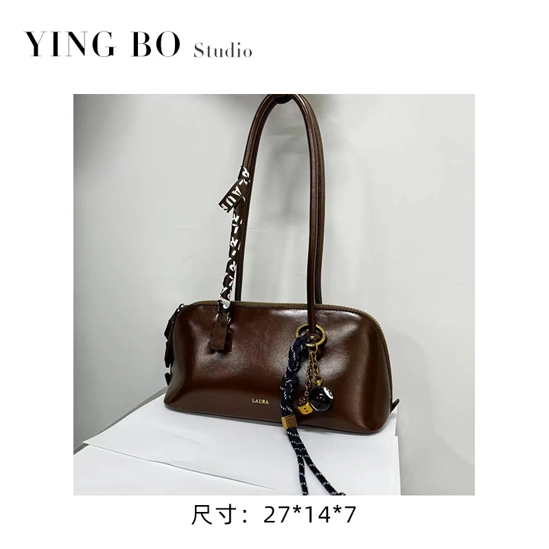 【英柏甄选】SD-5026-咖啡 然与纯小众设计感单肩包百搭女包