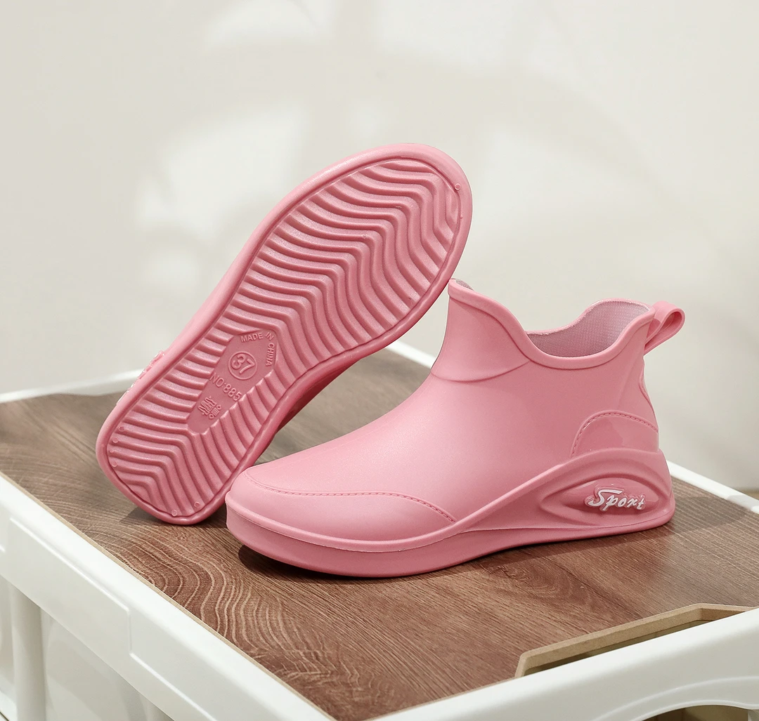 春夏时尚雨鞋女士防水鞋短筒防滑雨靴女新款厨房加厚耐磨胶鞋水鞋