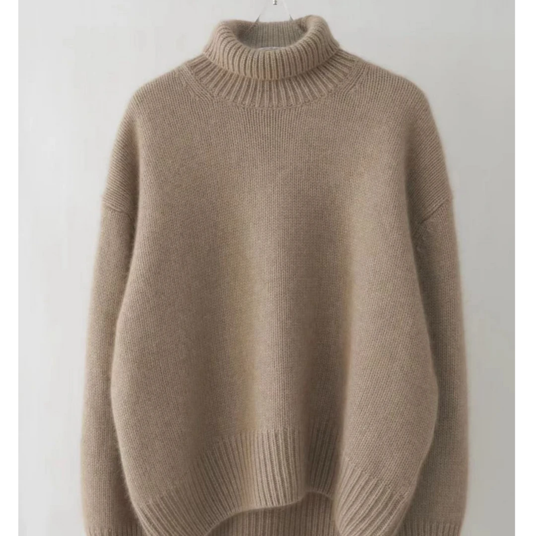 加厚羊绒衫重磅高领女款冬季宽松毛衣加厚秋冬羊绒套头打底衫