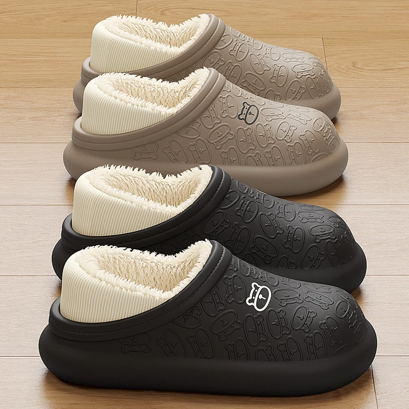男款冬新款防水加厚外穿保暖防风设计软底加厚耐磨防滑踩屎感棉鞋