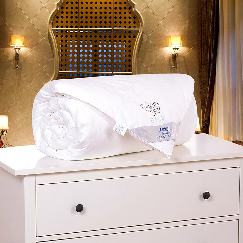 【粉丝专享】大地蓝100棉提花蚕丝被春秋冬被桑蚕丝四季