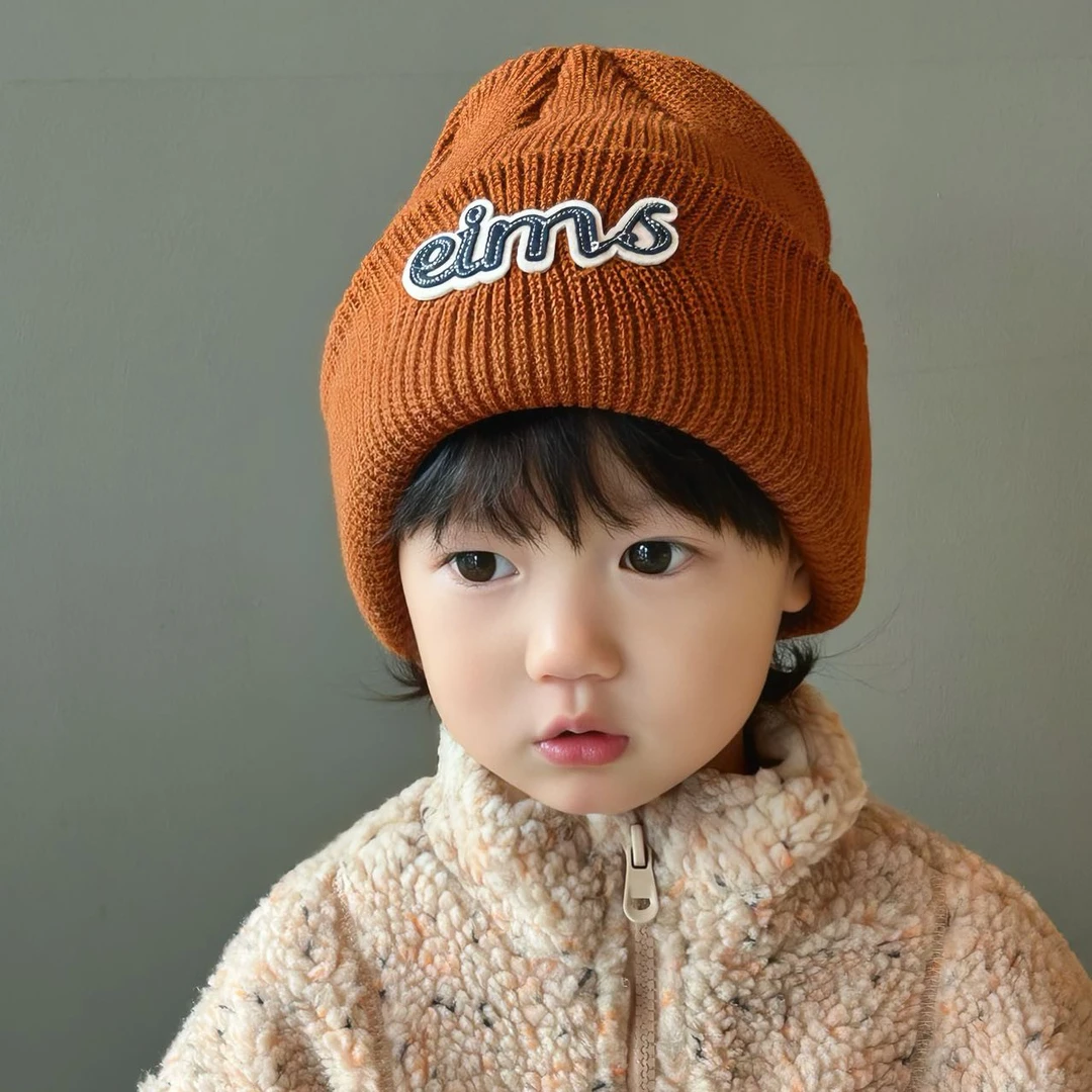 宝宝帽子秋冬韩版时尚儿童保暖针织毛线帽男女童潮流时尚套头帽潮