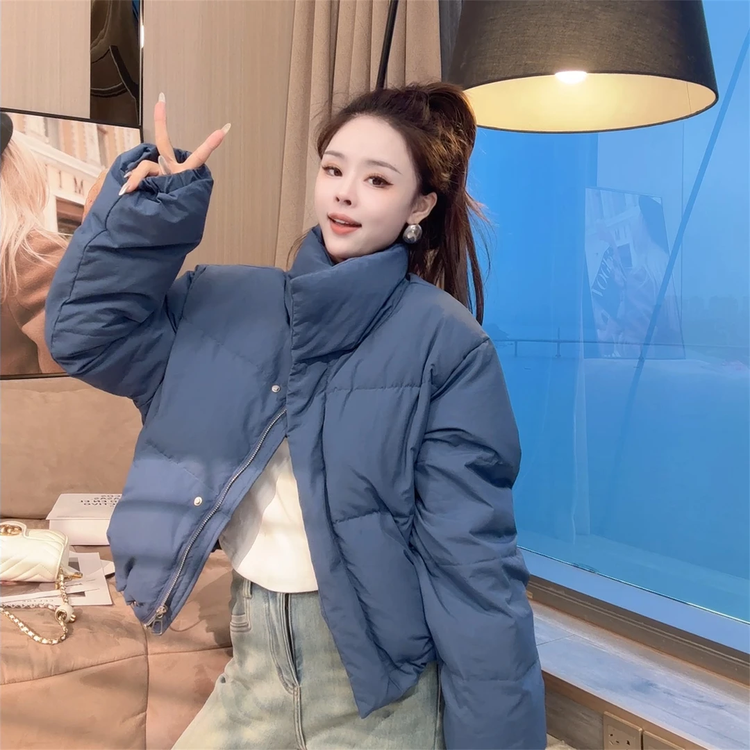 【晓溪服饰】冬季新款韩版时尚纯色宽松短款小个子加厚羽绒服3599