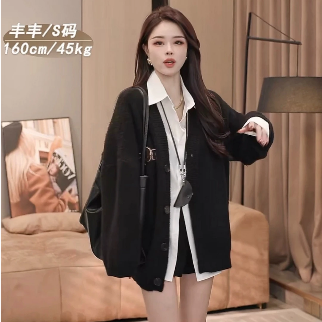 【晓溪服饰】2024秋季新款欧货时尚休闲百搭米奇印花针织毛衣2401