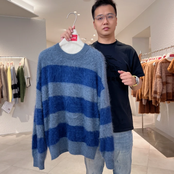 【云龙工厂】100山羊绒拉绒圆领时尚休闲女款厚款套头衫6103