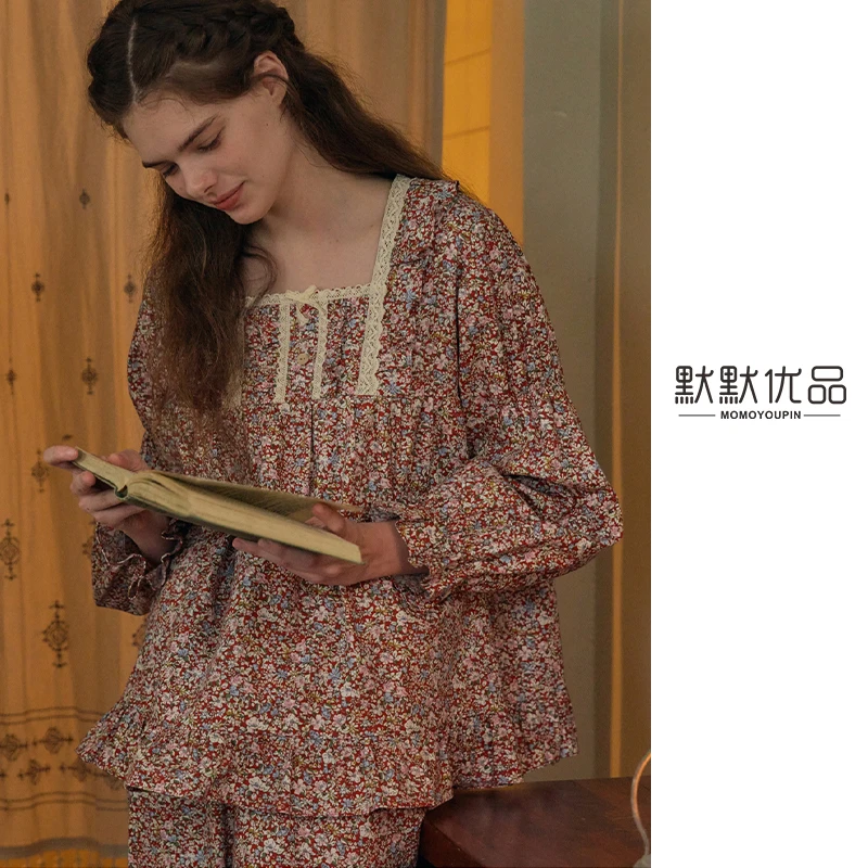 新款/韩国ULLALA/24年秋冬新款/乌拉拉甜美纯棉透气家居套装