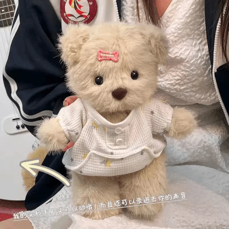 丽娜小熊玩偶材料包手工DIY可录音的玩偶亲手做的送男女朋友礼物