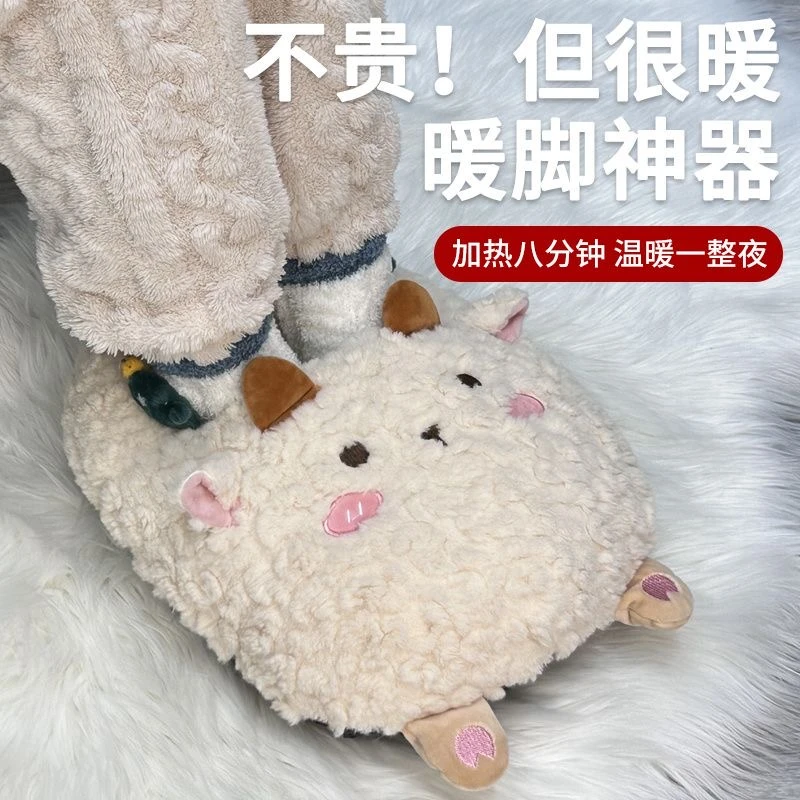 暖脚宝冬天办公室暖脚神器客厅插电加热暖脚垫控温定时捂脚取暖器