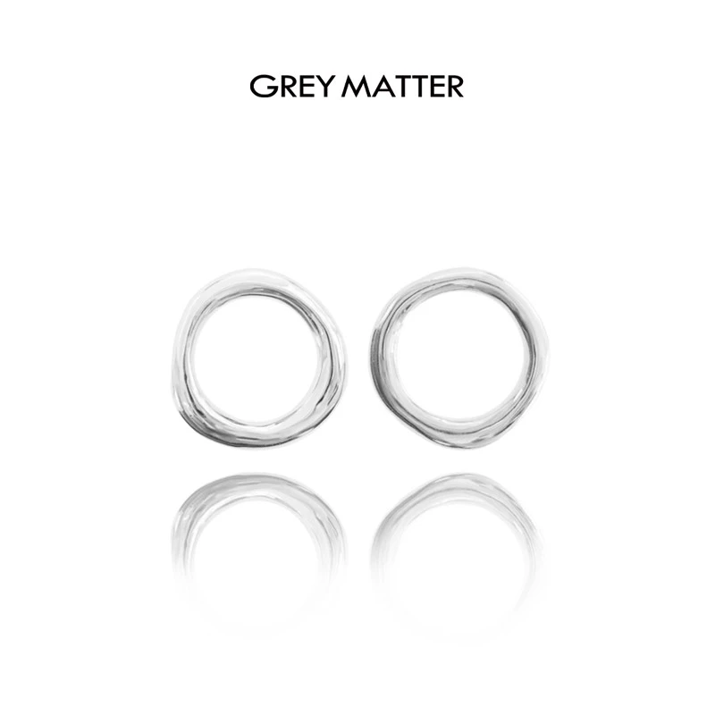铜合金戒指 GREYMATTER 不规则熔蜡圆环戒指 独特原创金属 一对款