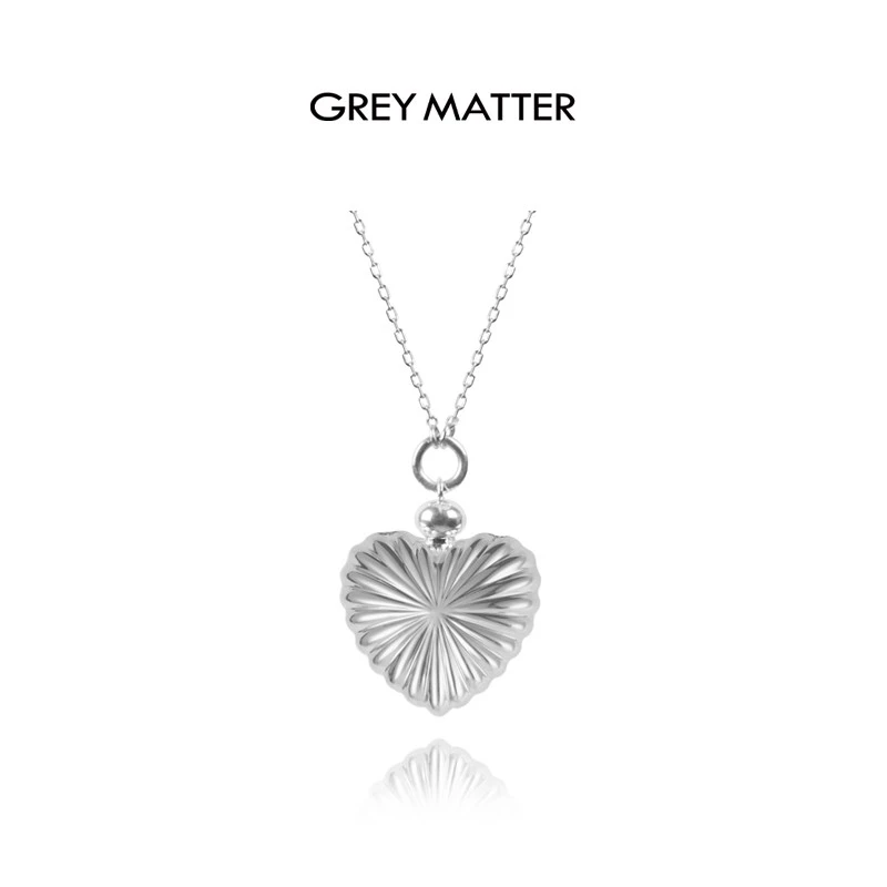 Grey Matter 吊坠925银 GREYMATTER 爱心波纹香水瓶项链七夕礼物