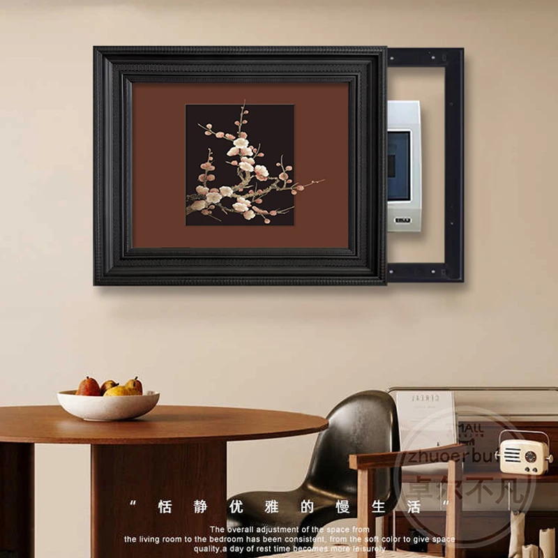 中古风电表箱装饰画新款高级感复古配电箱盒遮挡丑电箱遮挡装饰画