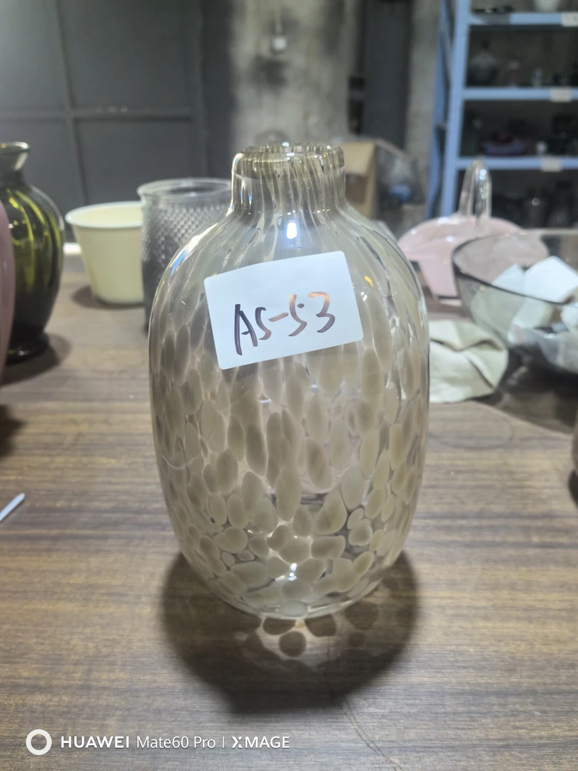 [AS053]豹纹琉璃花瓶