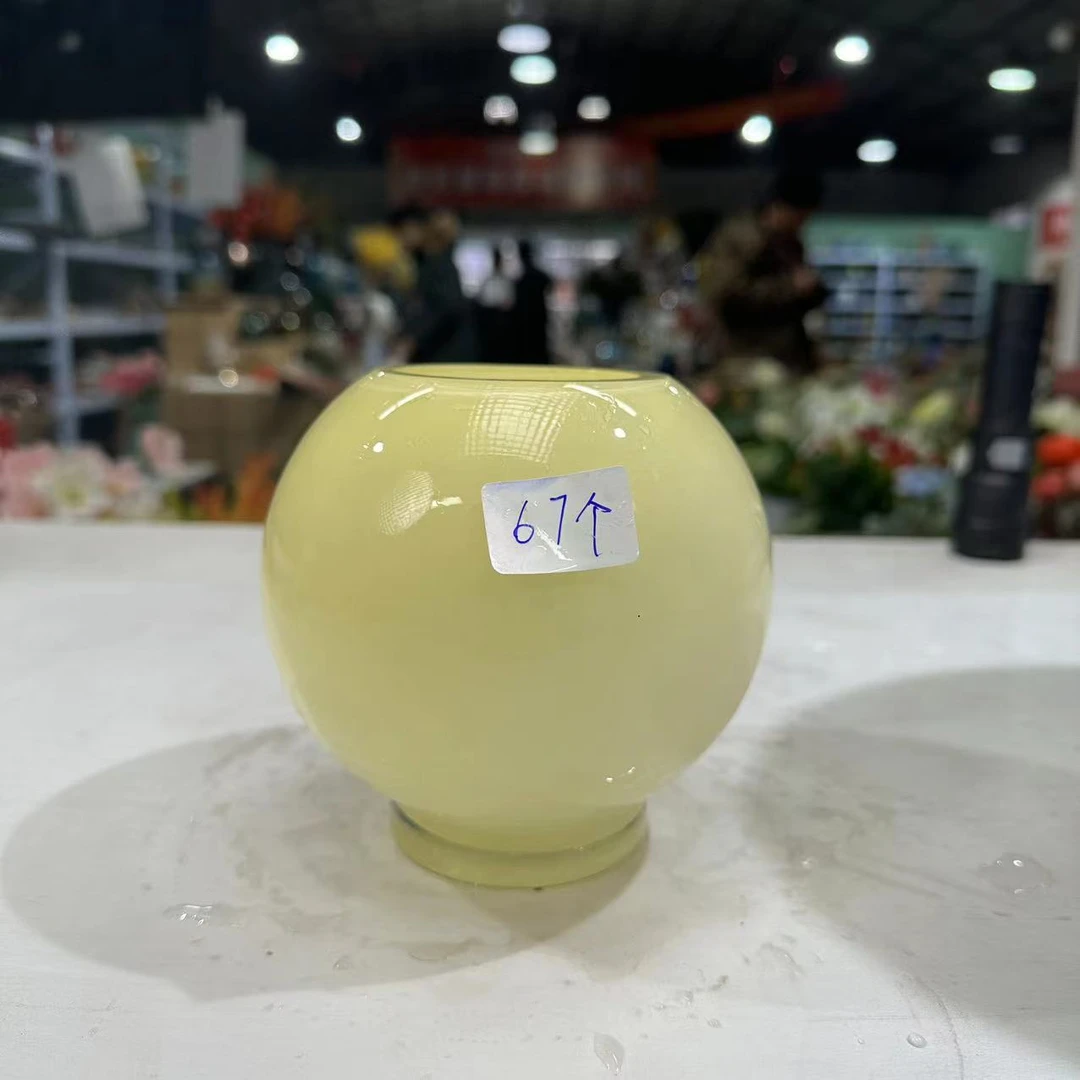 [K096]孤品奶油黄圆形小罐