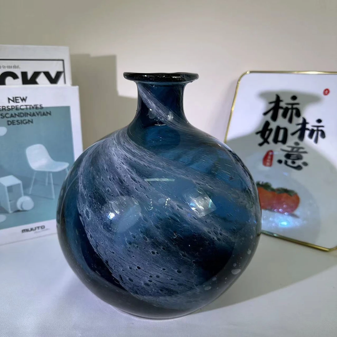 [HC-019]孤品蓝色气泡花瓶