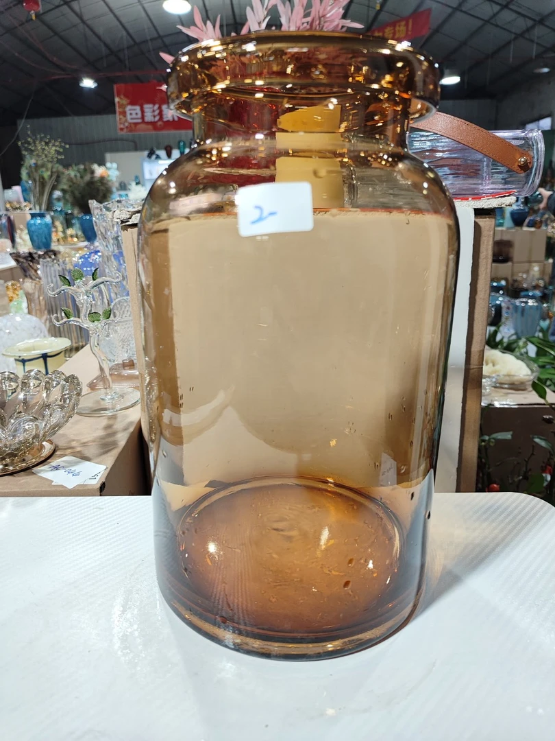 [K121]孤品琥珀色透明花瓶