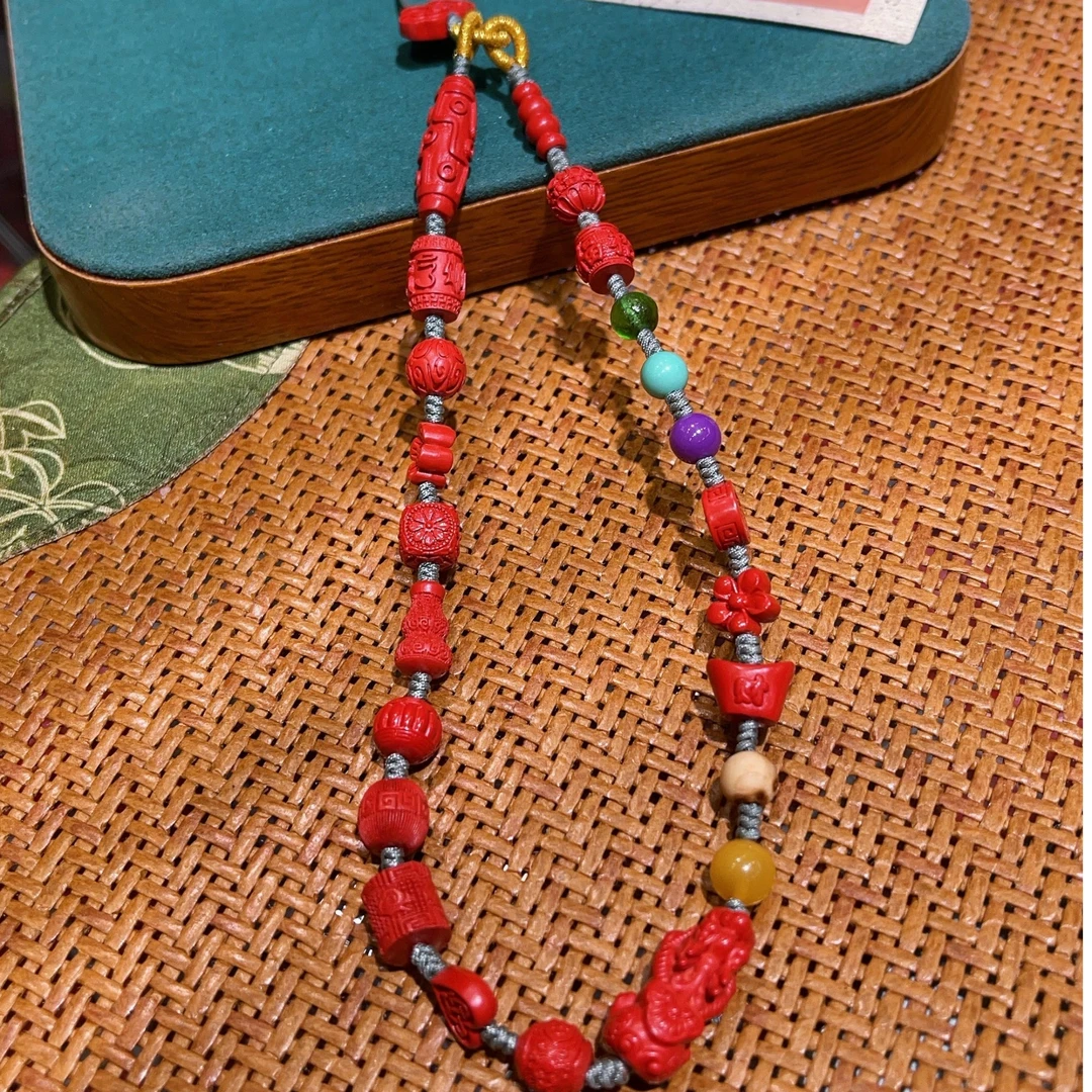 含辰砂工艺品高含量真朱砂水飞红砂手机挂 262