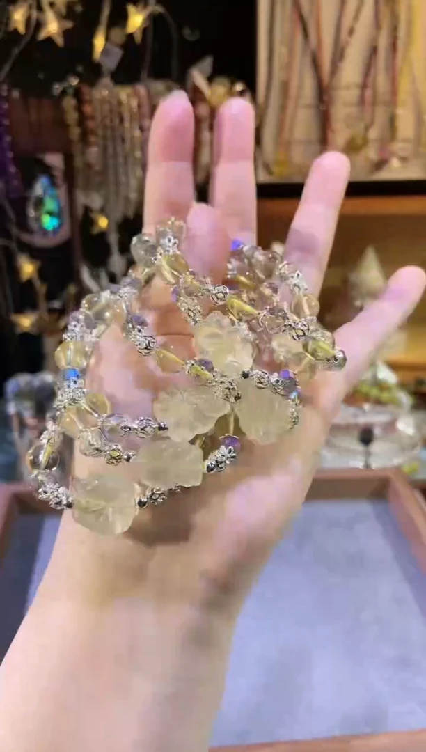 【闪购商品】水晶手链未镶嵌SG022黄水晶凤九超闪手链