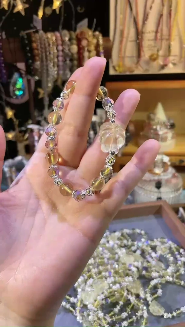 【闪购商品】水晶手链未镶嵌SG022黄水晶凤九超闪手链