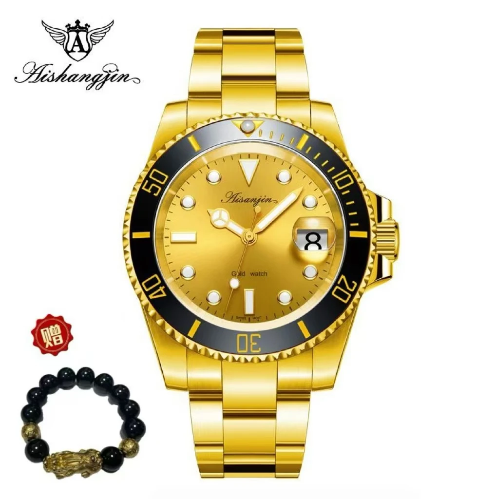 A{水鬼} 足金黄金制品高端男女对表轻奢腕表6297