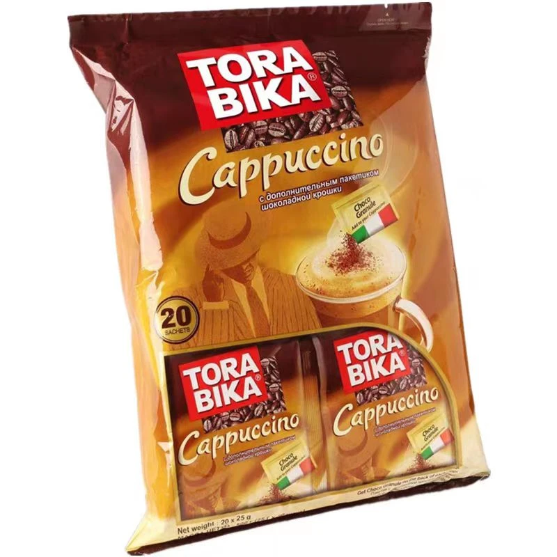 进口金鹰意式卡布奇诺咖啡奶油拿铁速溶咖啡可可粉500g一袋20小包